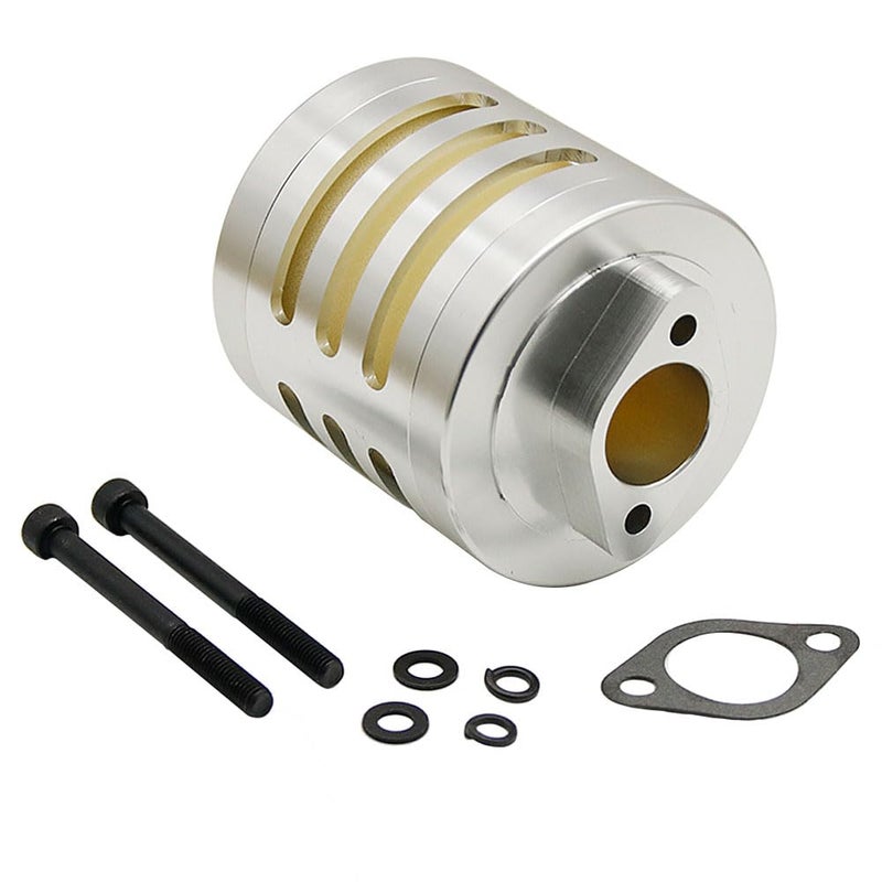 FLMLF Aluminum Air Filter Set for 1/5 RC Hpi Baja Rovan King Motor 5B 5T 5SC FG GoPed (Silver-Aluminum) TOP Speed RC World - Image 1